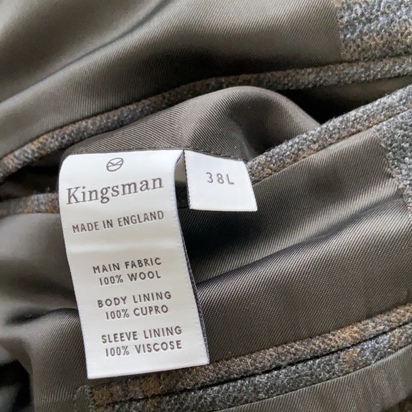 Kingsman Wool Coat 38L Authentic Made in England - Picture 9 of 11